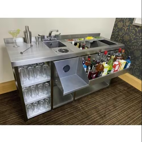 Stainless Steel Bar Display counter