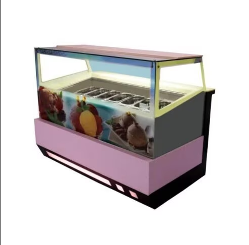 Mild Steel And Glass Ice Cream Display Counter