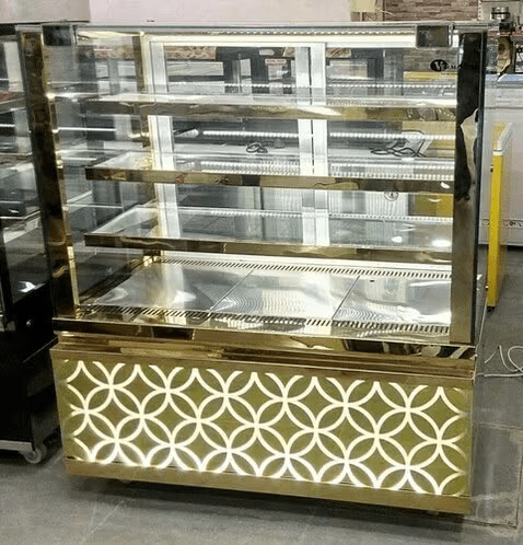 Stainless Steel Rectangular Cake Display Counter