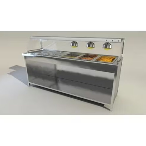 Stainless Steel Snacks Food Display Counter